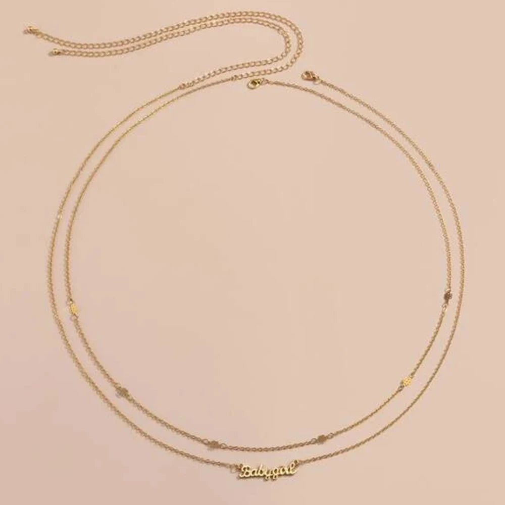 Custom Name Waist Chain – 18k Gold Plated Stainless Steel – view 3