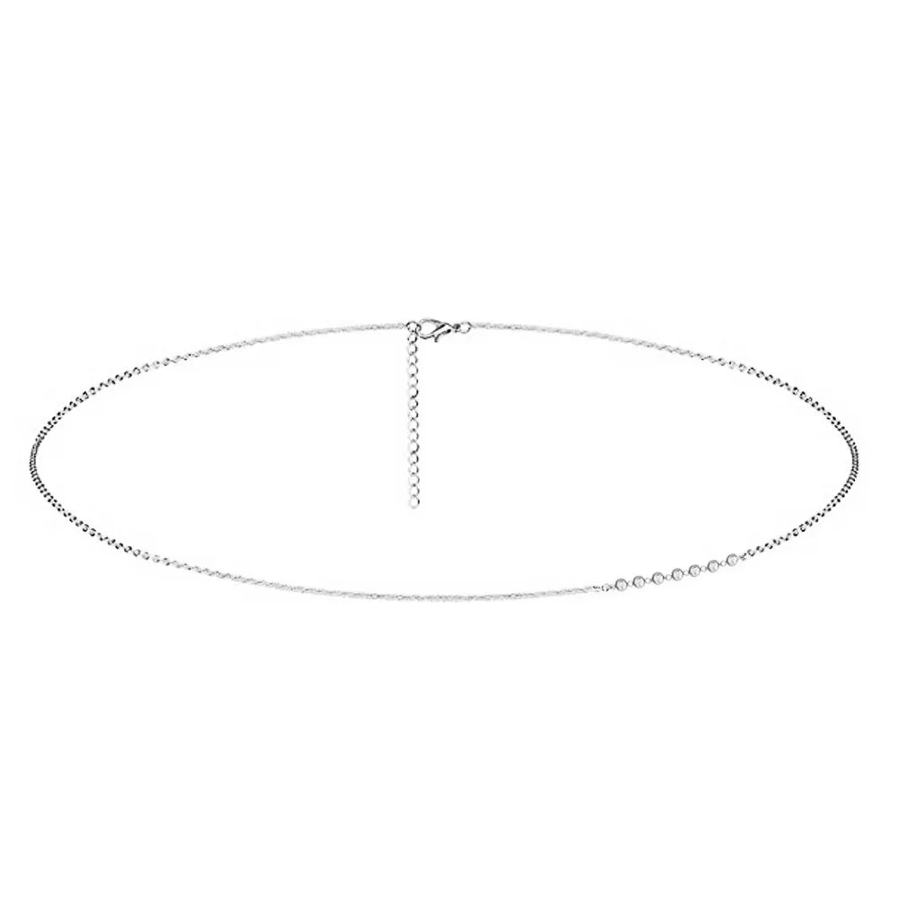 Crystal Waist Chain in Stainless Steel – Pearl or Crystal Drops – view 6
