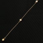 Long Crystal Belly Chain with Tassels – Stainless Steel – view 4