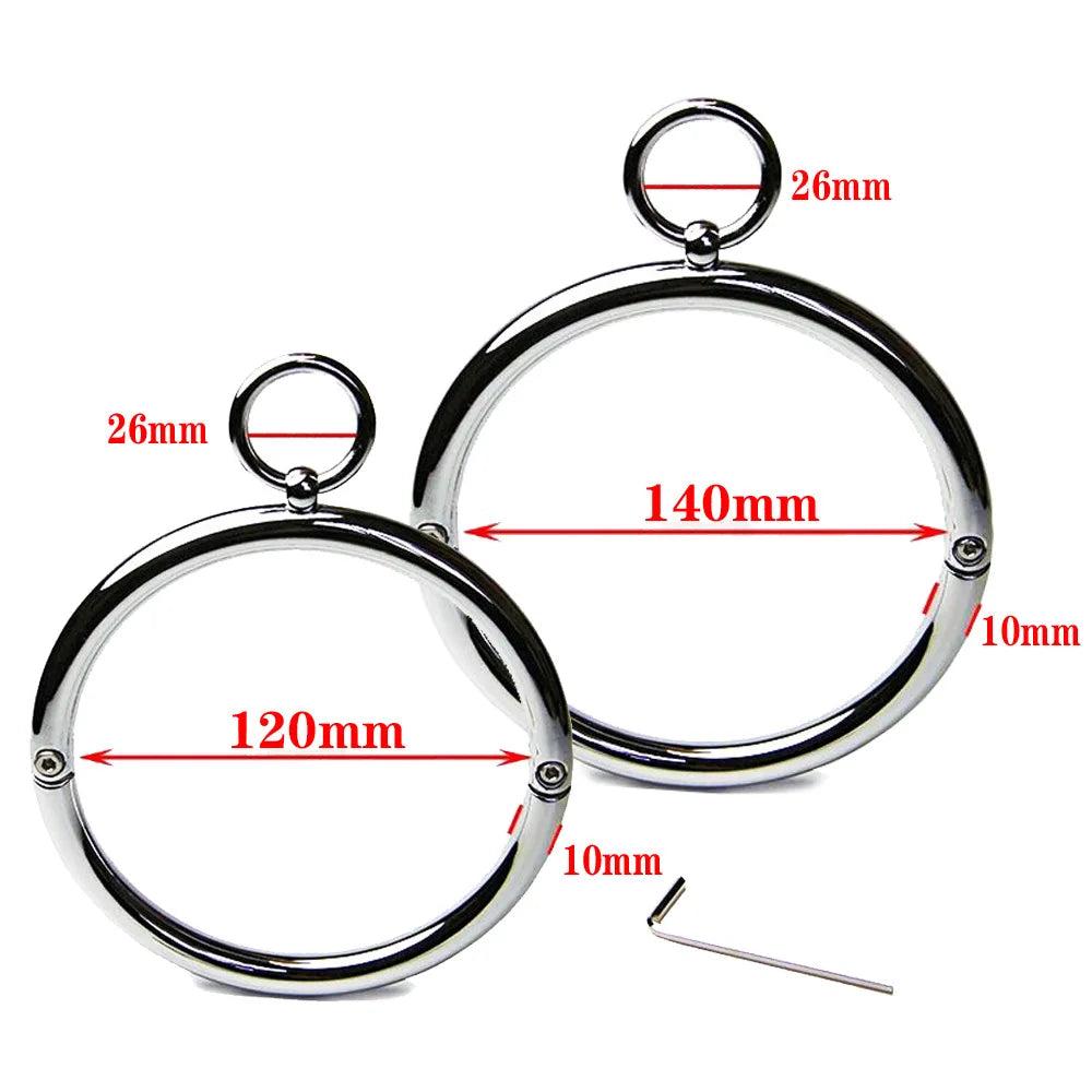 Stainless Steel Collar – Rigid Neck Ring, 120 or 140 mm – view 2