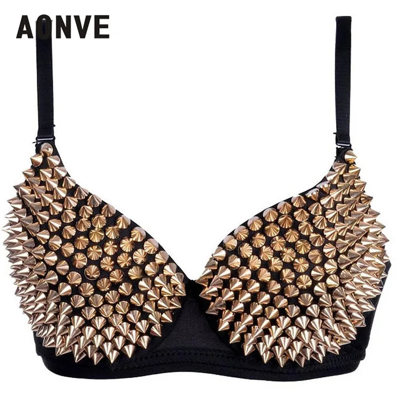 Rhinestone Bra Top – Crystal Cover Bra in Gold, Silver or Black – view 5