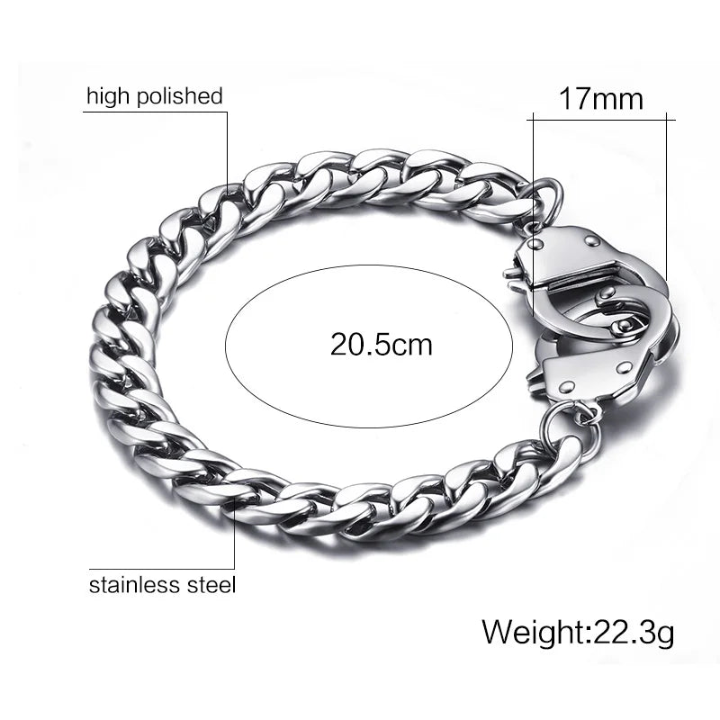 Handcuff Bracelet in Stainless Steel – view 2