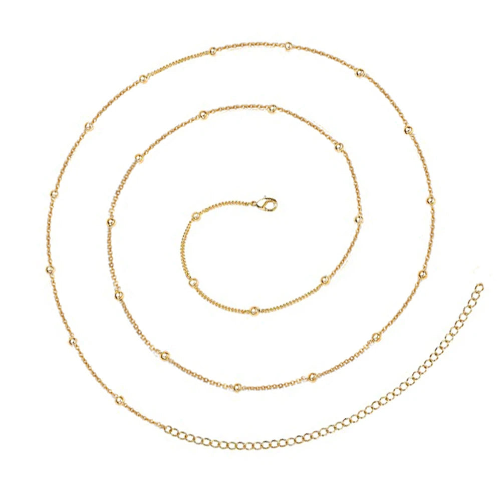 Stainless Steel Waist Chain – Bikini Belly Chain in Gold or Silver – view 1
