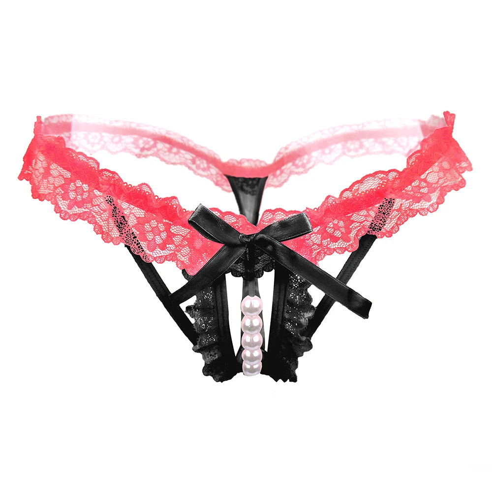 Pearl G-String Thong with Lace Waistband – view 7
