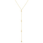 Long Crystal Belly Chain with Tassels – Stainless Steel – view 1