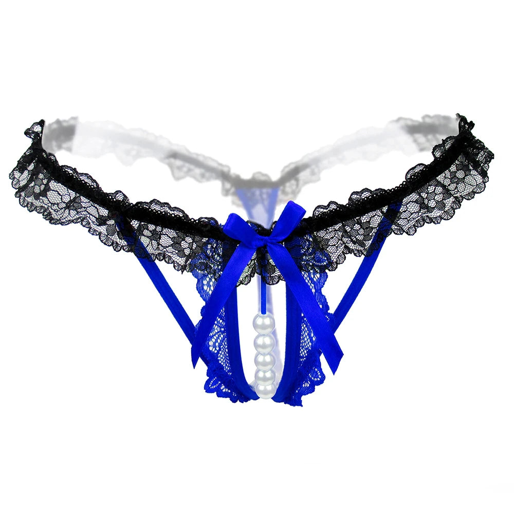 Pearl G-String Thong with Lace Waistband – view 10