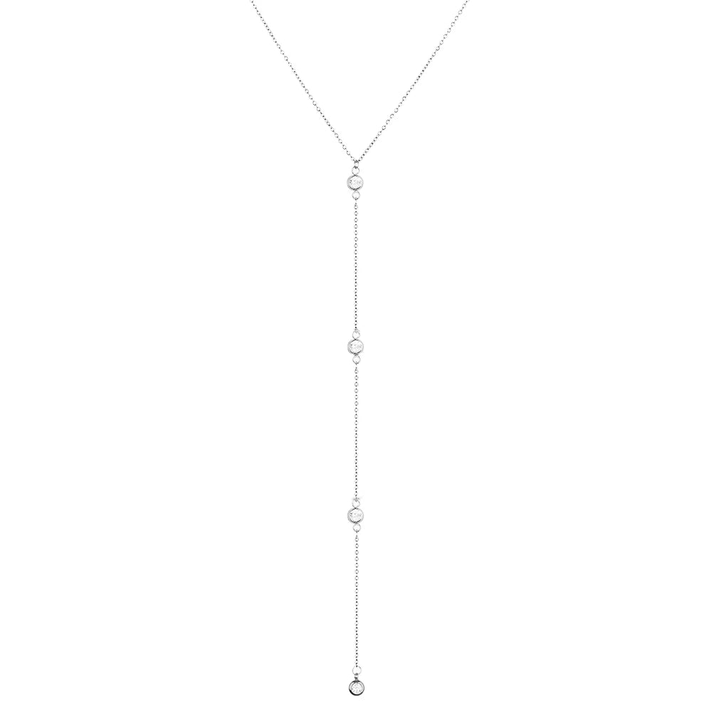 Long Crystal Belly Chain with Tassels – Stainless Steel – view 10