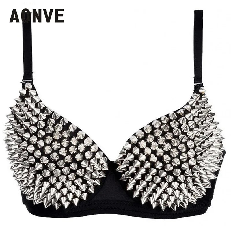 Rhinestone Bra Top – Crystal Cover Bra in Gold, Silver or Black – view 12