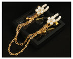 Pearl Petal Nipple Clamps – Gold, with Chain or Bells – view 18