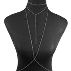 Rhinestone Back Chain Necklace – Backless Body Jewelry – view 19