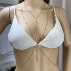 Multi-Layer Body Chain in Stainless Steel – Bead and Bar Links – view 8