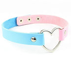 Heart Lock Choker with Key – Faux Leather, 8 Colours – view 29
