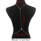 Rhinestone Back Chain Necklace – Backless Body Jewelry – view 11