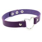 Heart Lock Choker with Key – Faux Leather, 8 Colours – view 5