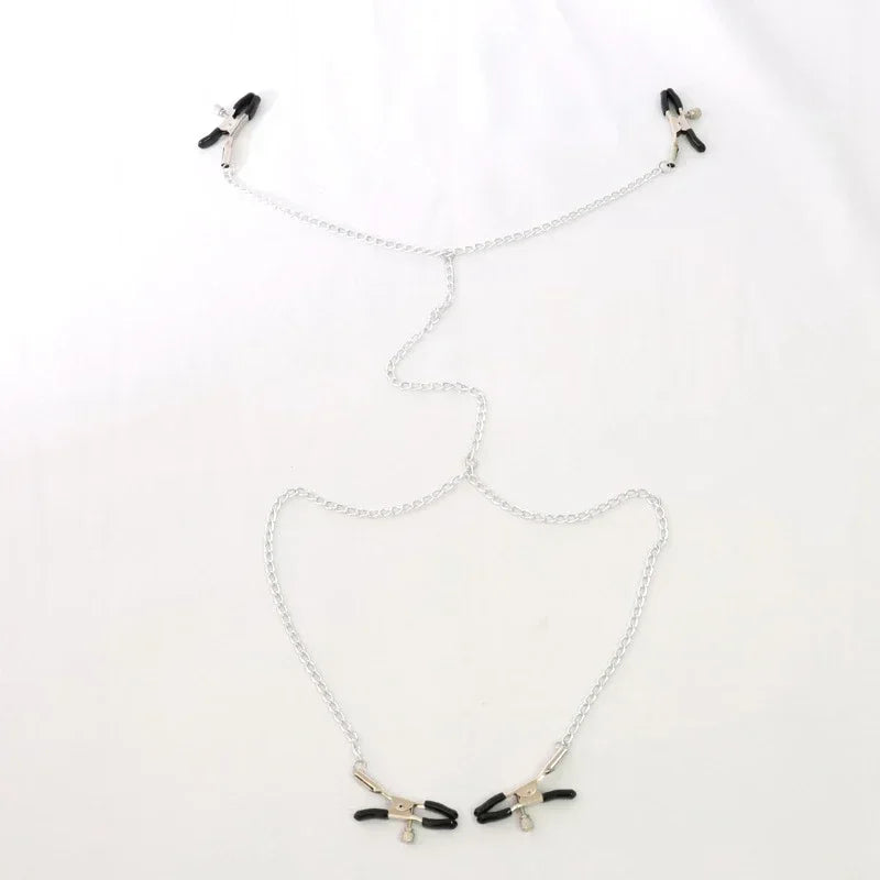 Adjustable Nipple Clamps with Chain – 4 Styles – view 8