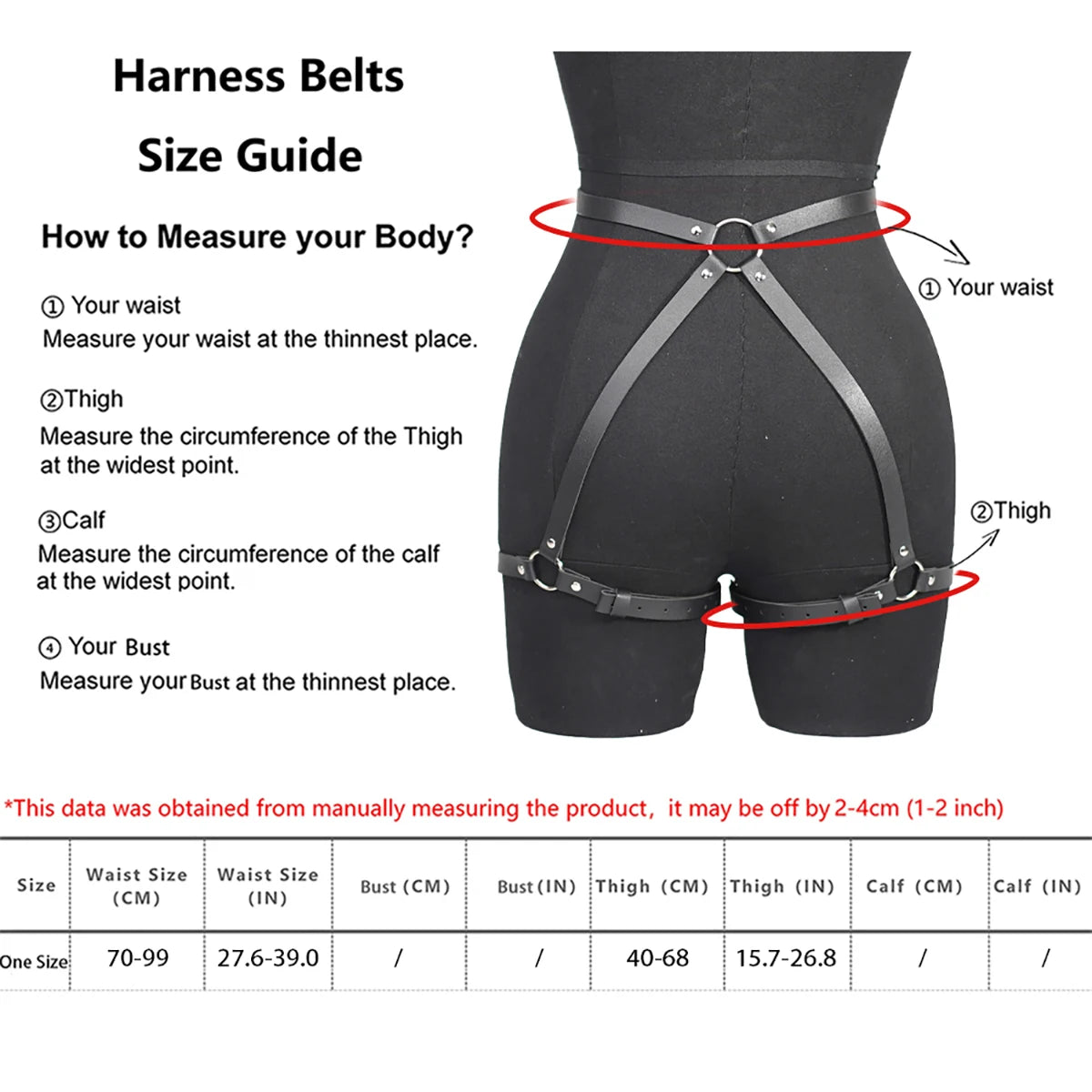 Leg Harness with Bow – Thigh Garter Belt – view 7