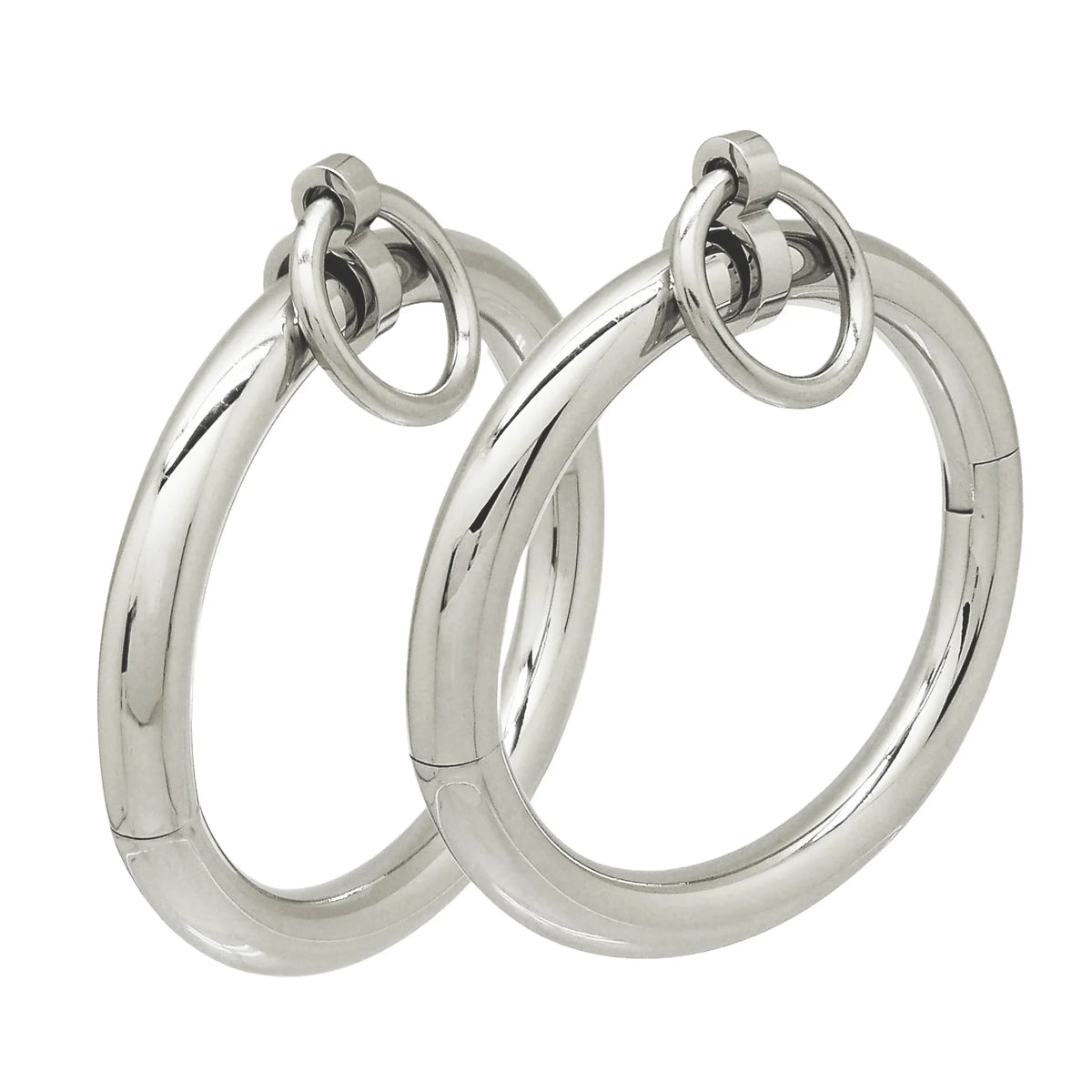 Polished Locking Cuff Bangle with Removable O-Ring – view 11