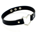 Heart Lock Choker with Key – Faux Leather, 8 Colours – view 3
