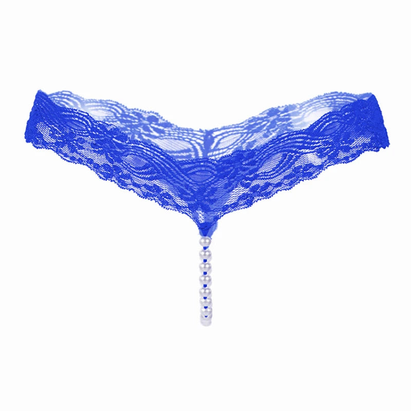 Lace Pearl Panties – Low-Rise with Pearl Strand – view 15