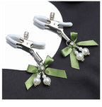 Pearl Bow Nipple Clamps with Small Bell – view 14