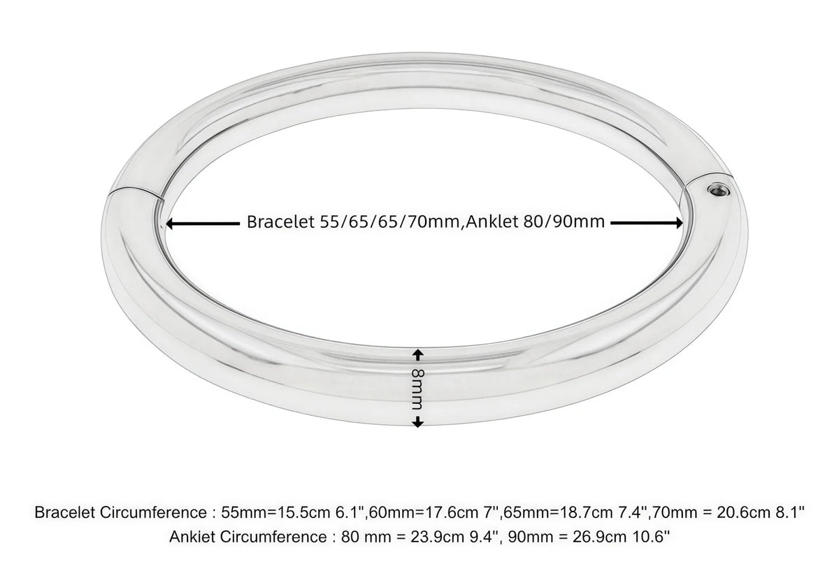 Polished Locking Cuff Bangle with Removable O-Ring – view 7