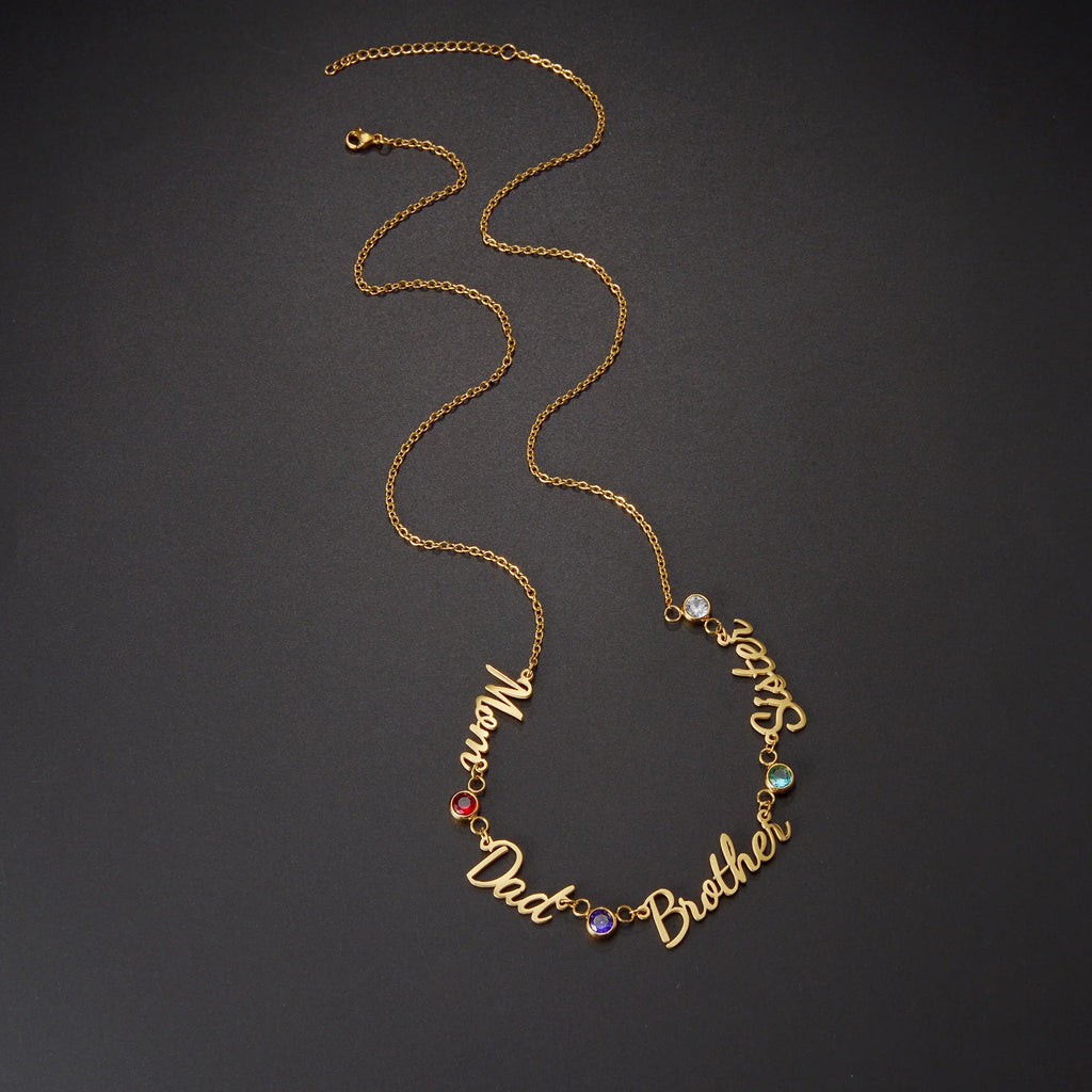 Personalized 2-Layer Waist Chain with Name and Zircon – view 11