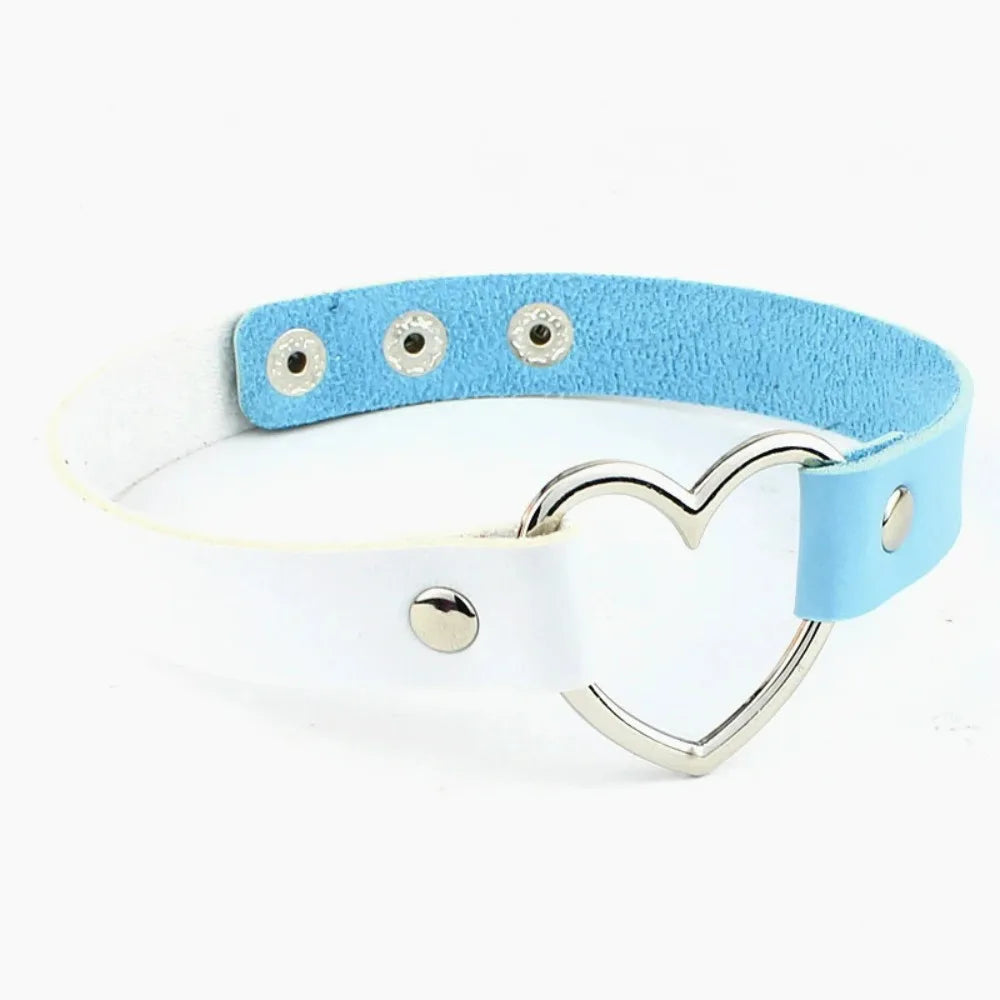 Heart Lock Choker with Key – Faux Leather, 8 Colours – view 13