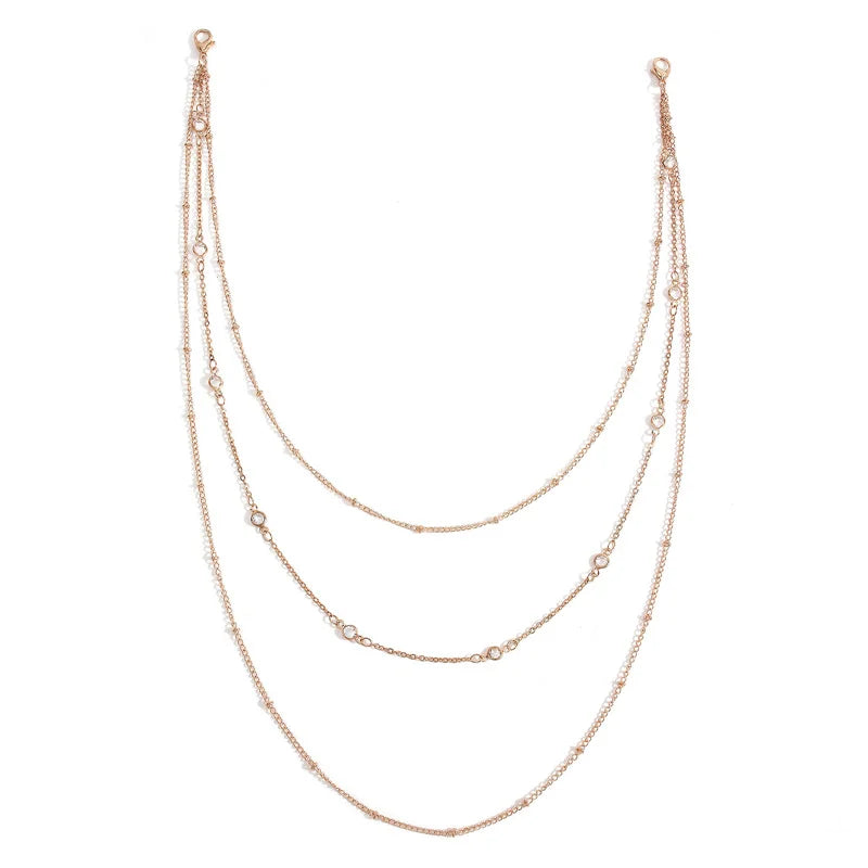 Rhinestone Back Chain Necklace – Backless Body Jewelry – view 15