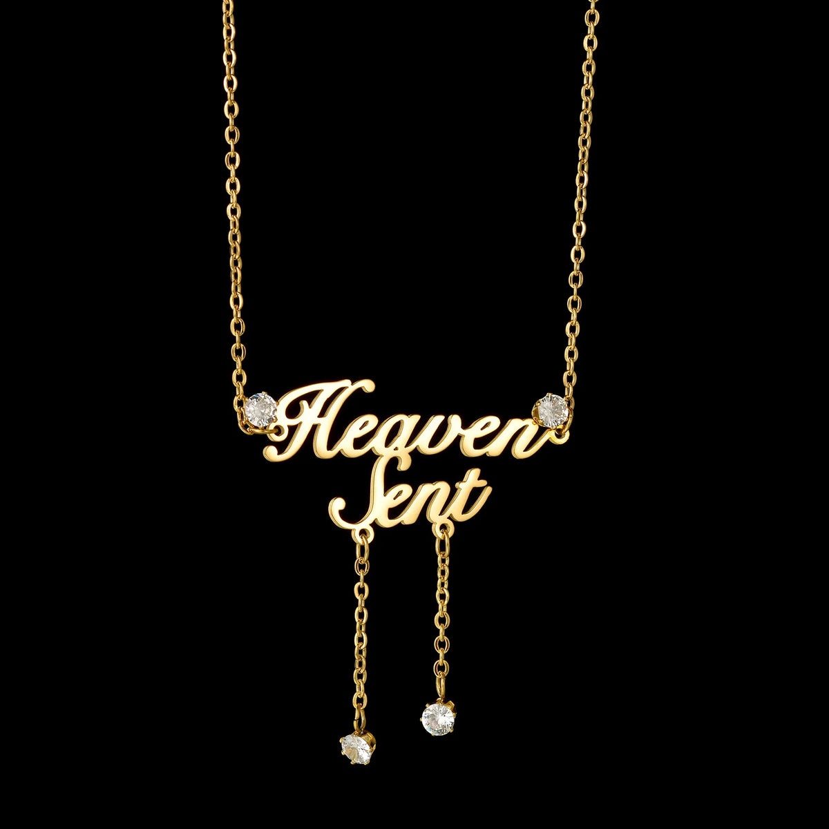 Personalized 2-Layer Waist Chain with Name and Zircon – view 21