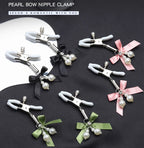 Pearl Bow Nipple Clamps with Small Bell – view 5