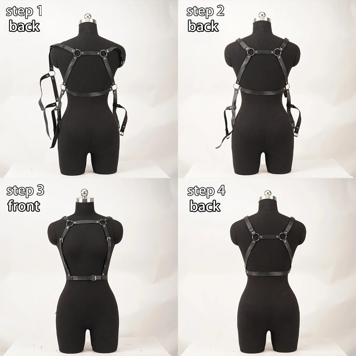 Leather Chest Harness Belt – Suspender Strap – view 4