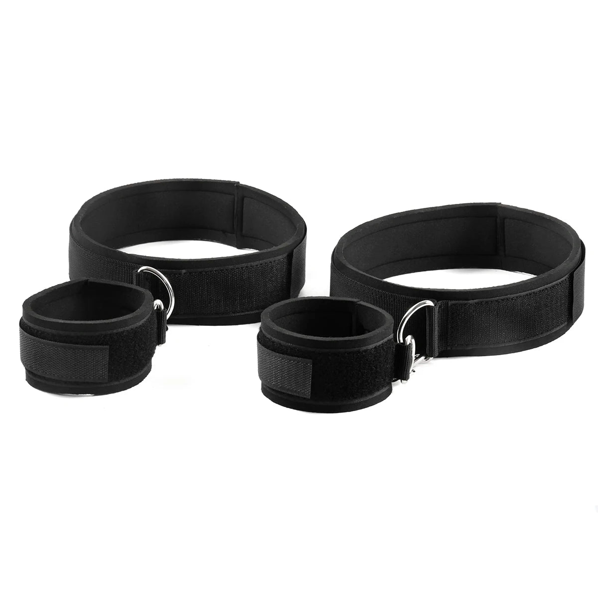 Wrist to Thigh Restraint Set – Soft Padded Bondage Cuffs – view 1