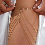 Rhinestone Thigh Chain with Crystal Tassels – view 5