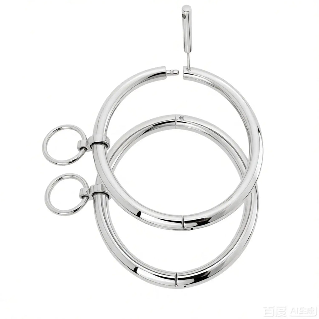 Polished Locking Cuff Bangle with Removable O-Ring – view 6