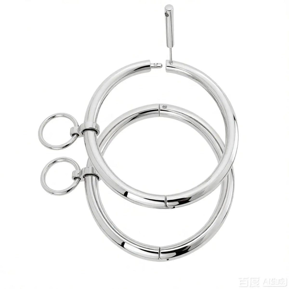 Polished Locking Cuff Bangle with Removable O-Ring – view 6