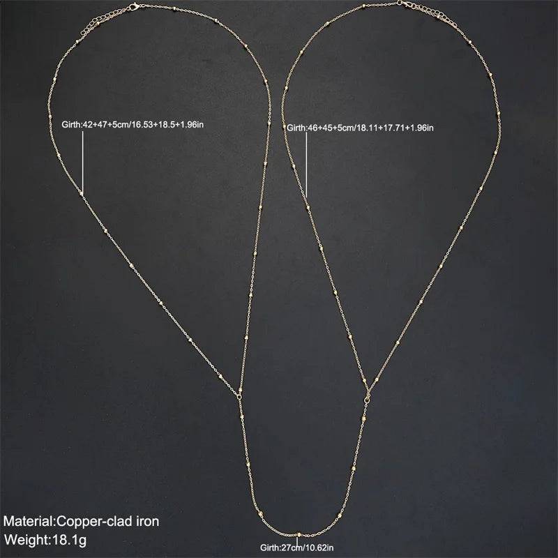 Rhinestone Back Chain Necklace – Backless Body Jewelry – view 25