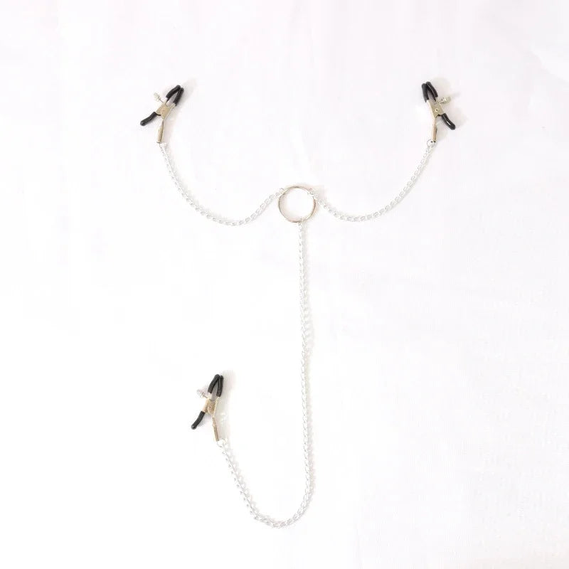 Y-Chain Nipple Clamps – Adjustable, Stainless Steel Chain – view 3