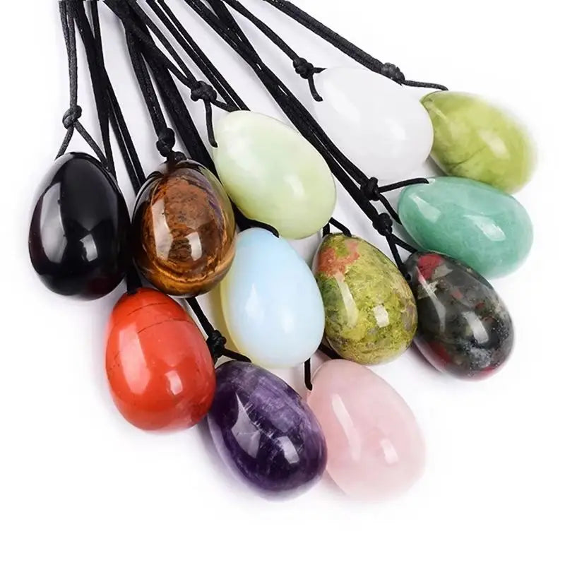 Rose Quartz Yoni Egg Set with Jade and Obsidian – view 4