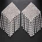 Fringed Rhinestone Pasties – Gold or Silver Tassels – view 3