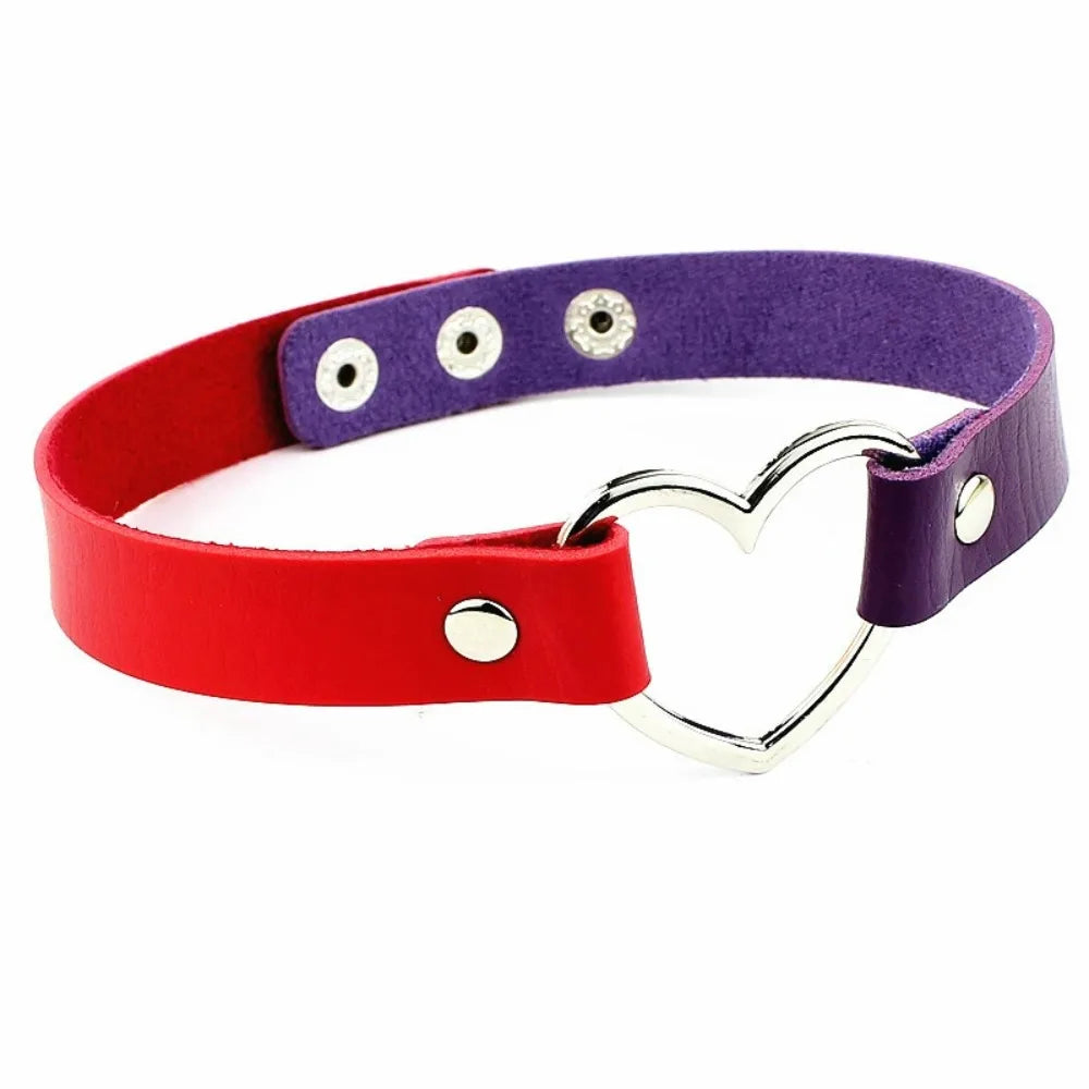Heart Lock Choker with Key – Faux Leather, 8 Colours – view 23