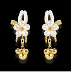 Pearl Petal Nipple Clamps – Gold, with Chain or Bells – view 8