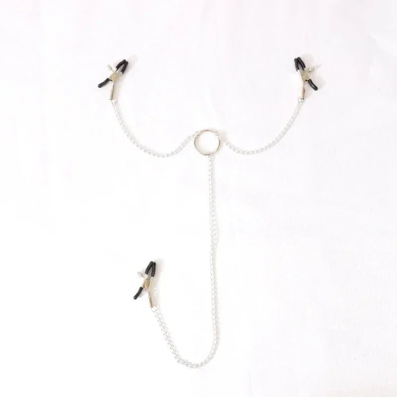 Adjustable Nipple Clamps with Chain – 4 Styles – view 9