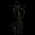 Rhinestone Body Chain Set with Collar and Nipple Clamps – view 12