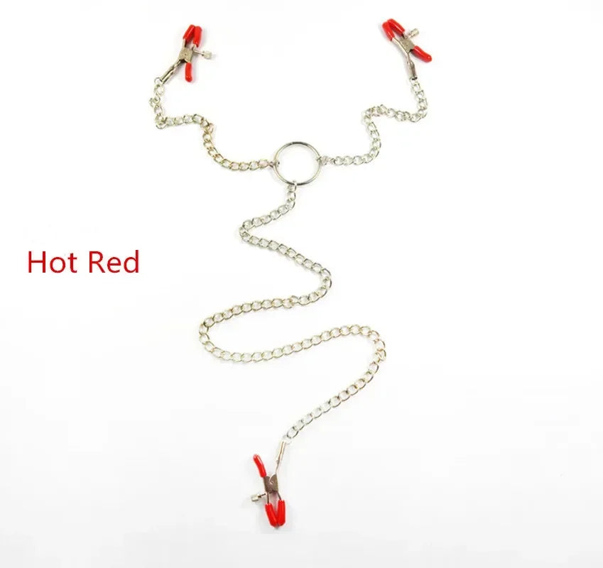 Adjustable Nipple Clamps with Chain – 4 Styles – view 6