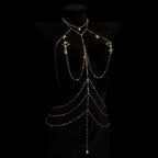 Rhinestone Body Chain Set with Collar and Nipple Clamps – view 6