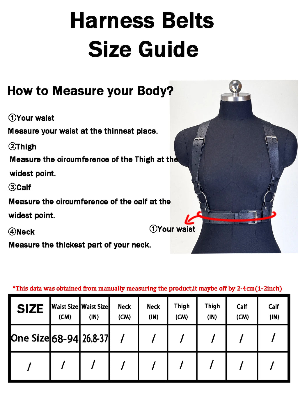 Leather Body Harness Set – Bra Harness and Leg Harness – view 7