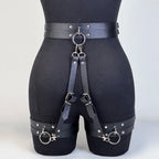 Leather Thigh Garter Harness – Leg Harness in 7 Styles – view 4