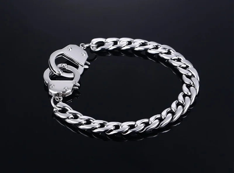 Handcuff Bracelet in Stainless Steel – view 8