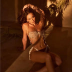 Pearl Halter Body Chain Top with Beaded Tassels – view 3
