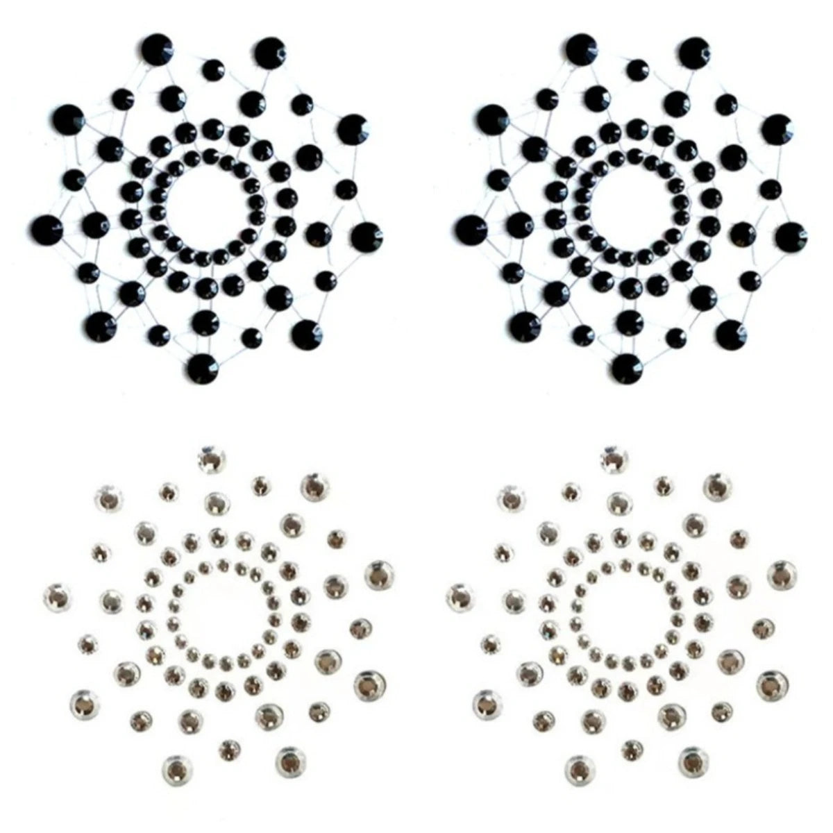 Rhinestone Pasties with Clear Adhesive – 1 or 2 Pairs – view 9